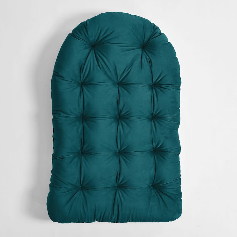 Sorra Home Solid Velvet Indoor Egg Chair Replacement Cushion