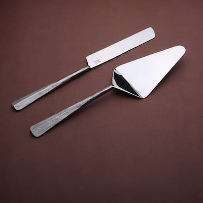 INOX Ridge Cake Serving 2 Pc. Set