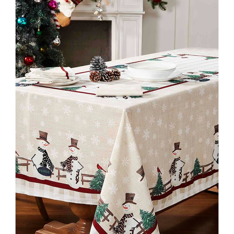 Avanti Country Snowman 60" x 120" Tablecloth