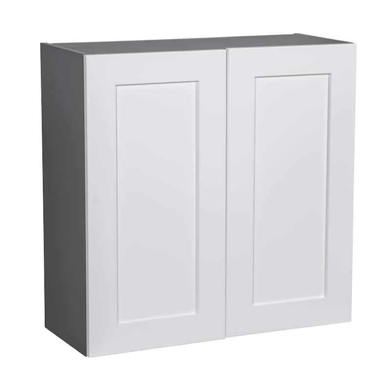 24" x 30" Wall Cabinet-Double Door-Grey - 24 x 30 x 12 - White