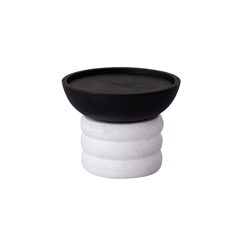 Atlas Stack Set of 3 Metal Pillar Candle Holder - 10 inch H