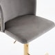 preview thumbnail 28 of 85, Modern Upholstered Pu Bar Chair Set of 2 with Back Tufted & Nailhead Gold Chrome Base, Adjustable Swivel Bar Stool