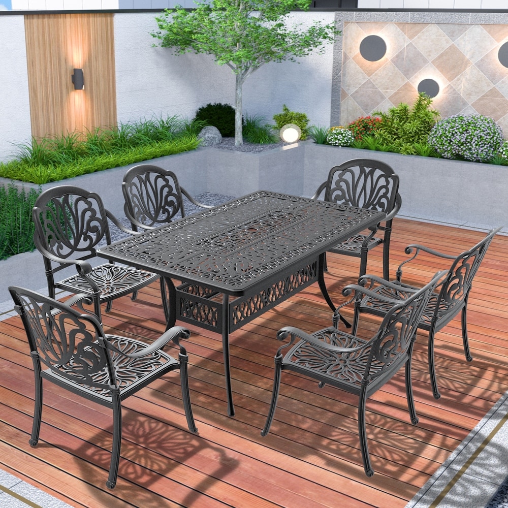 Black aluminum shop patio furniture