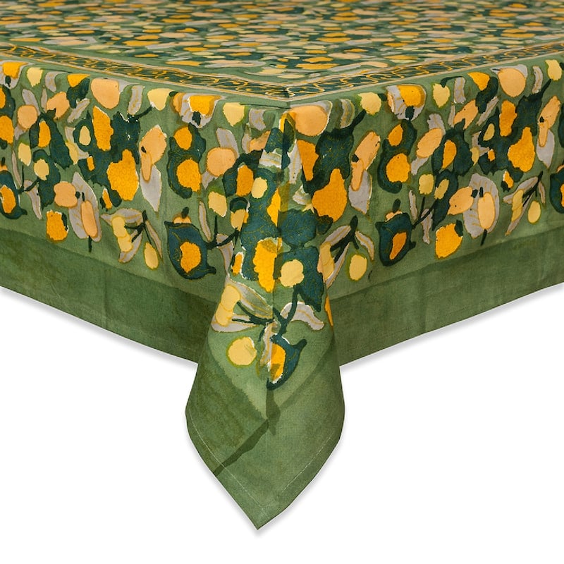 Couleur Nature Fruit Design Rectangle Tablecloth - Yellow/Green Rectangle - 59-inches by 86-inches