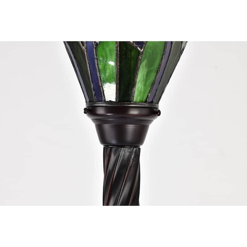 Tiffany-style Iris Torchiere