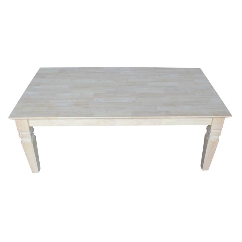 Unfinished Solid Parawood Java Coffee Table