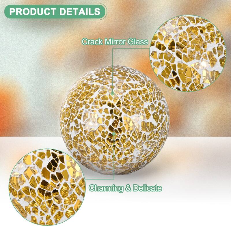 Decorative Ball for Bowls, Decorative Bowl Fillers - Gold - 3 Inch