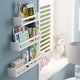 preview thumbnail 1 of 5, Wallniture Bambini Shelves for Wall Decor, Bookshelf for Wall, Chic Bathroom Wall Shelves, Kitchen Shelf Rack, Set of 3, White