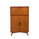 Alpine Furniture Flynn Large Wood Bar Cabinet in Acorn Brown