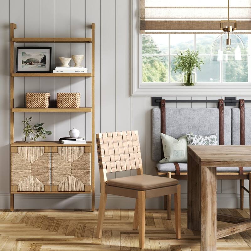 Nathan James Theo Open Shelf Industrial Bookcase with Drawers or Cabinets