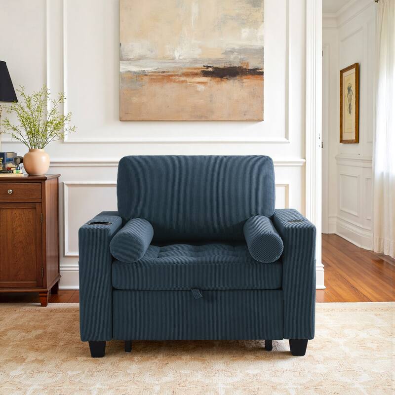 3-in-1 Adjustable Sleeper Sofa Bed Convertible Chair for Living Room