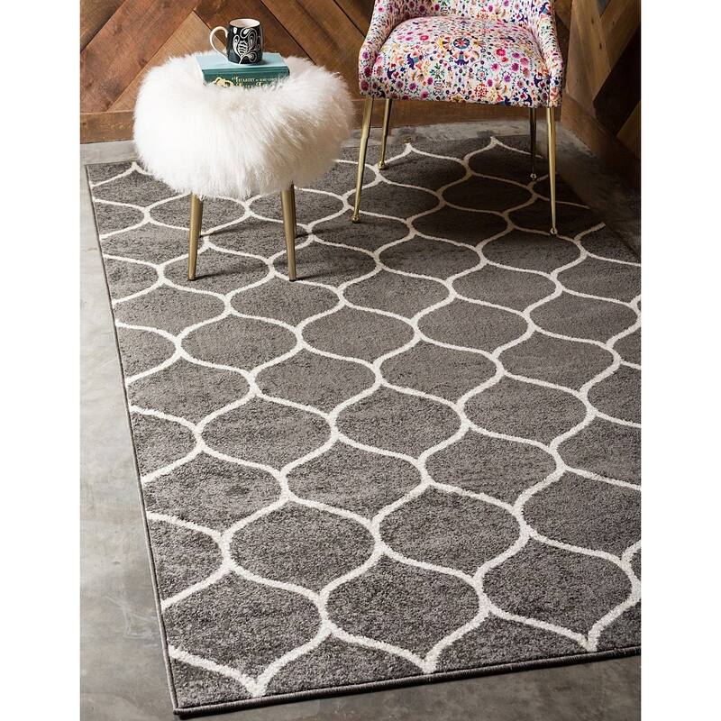Contemporary Rosilan Collection Area Rug - 9'x12' - Dark Gray