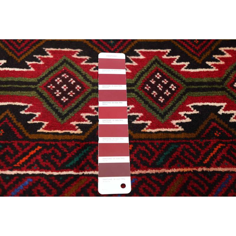 ECARPETGALLERY Hand-knotted Teimani Red Wool Rug - 2'3 x 6'7