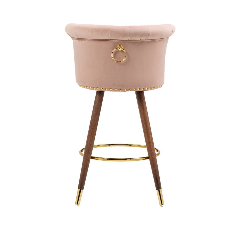 Swivel Bar Stools with Backrest Footrest - 21.85*20.08*36.02Inch