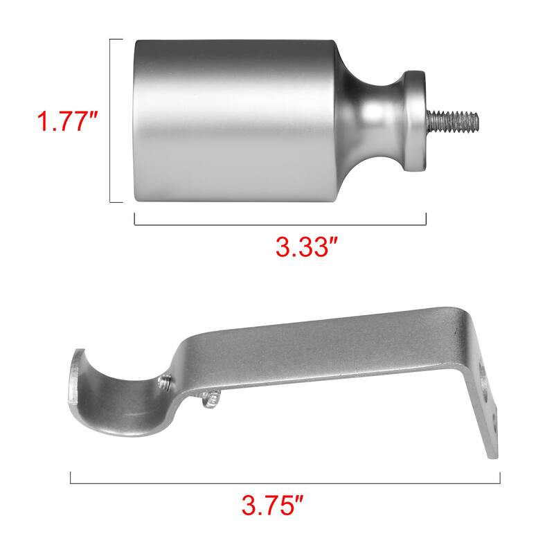 UTOPIA ALLEY 3/4 Inch Curtain Rod - Curtain Rods For Windows 48 to 86 Inch, Adjustable Drapery Rods, Nickel Curtain Rods