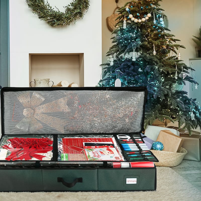 Empyrean Wrapping Paper Storage Container - Large - Green/Medium