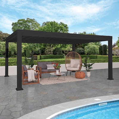 Backyard Discovery Trenton 16x12' Galvanized Steel Pergola with Canopy