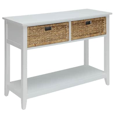 White Console Table with 2-Drawer