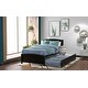 preview thumbnail 12 of 20, Twin Platform Bed with Trundle for Small Spaces and Extra Sleeping Area Dark Brown