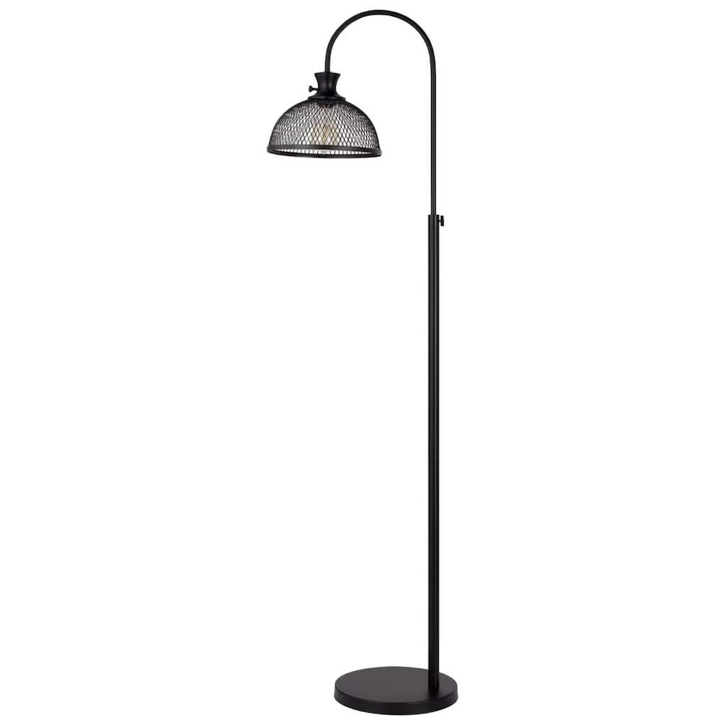 61 Inch Adjustable Floor Lamp with Bronze Dome Shade for Living Room - 61" x 16.125" x 11"