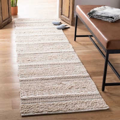 SAFAVIEH Handmade Natura Fridbjorg Stripe Cotton Rug