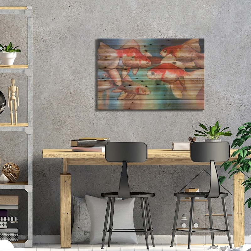 Untitled IV Print On Wood by Liam Kumawat - Multi-Color
