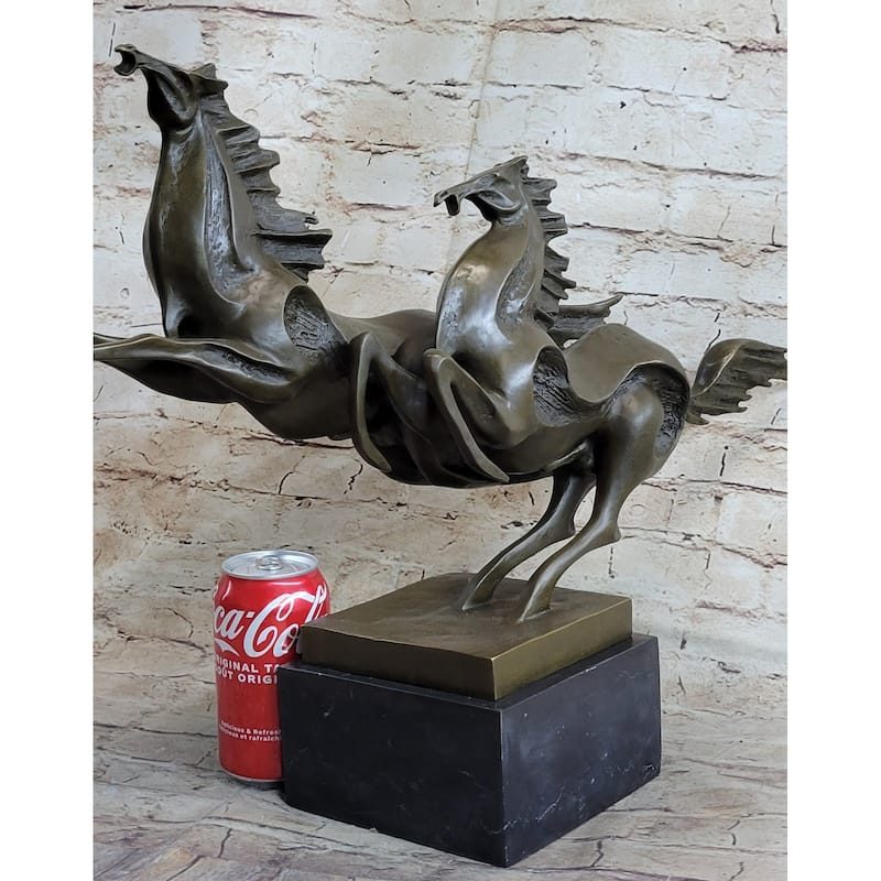 Abstract Galloping Imitative Horses Bronze Sculpture Original Equine Art Signed By Milo