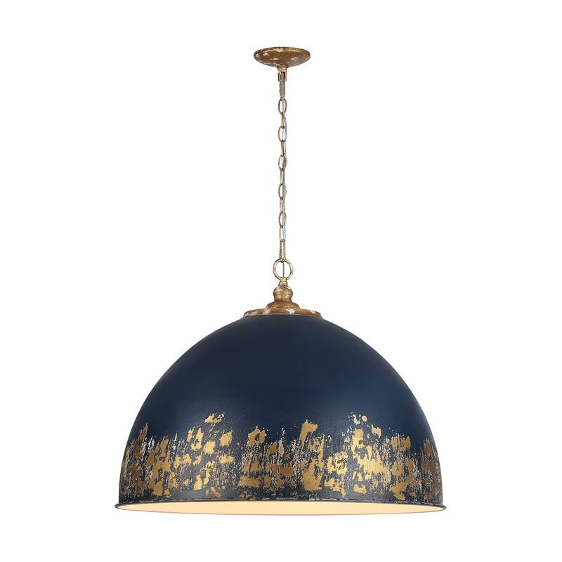 Golden Lighting Alison 8-light Pendant in Vintage Gold and Antique Matte Navy shade - 8 Light Pendant