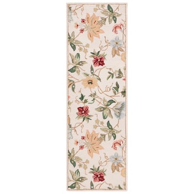 SAFAVIEH Handmade Chelsea Rubi French Country Floral Wool Rug