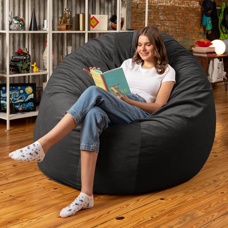 Jaxx Cocoon 6 Ft Giant Bean Bag Sofa and Lounger for Adults, Lush Velvet