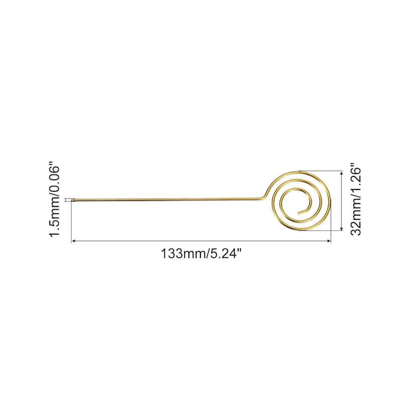 6x Metal Cocktail Toothpicks Circle Shape Drink Picks Cocktail Skewer - 5.24" - Gold