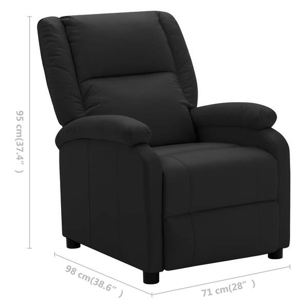 Recliner Black Faux Leather Bed Bath & Beyond 36241037
