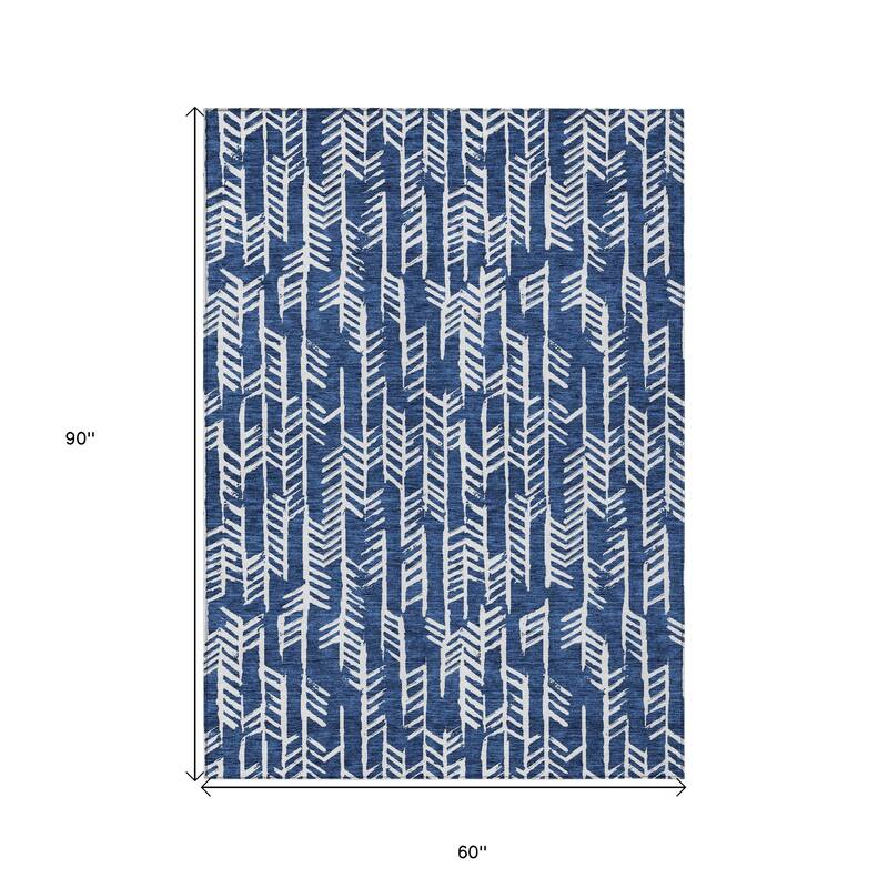 HomeRoots Tribal Transitional Rectangle Outdoor Rug
