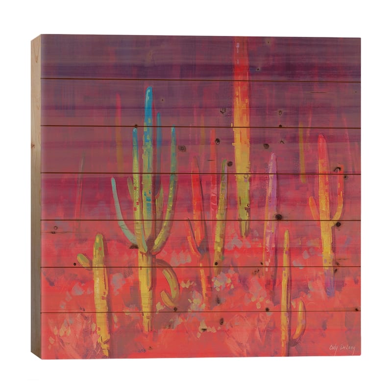 Marching into the light Print On Wood by Cody DeLong - Multi-Color - 26x26x1.5