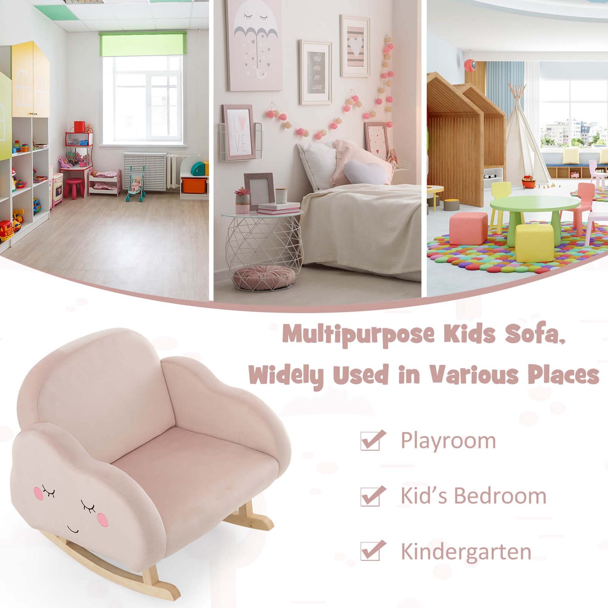 Honeyjoy Toddler Rocking Chair Children s Upholstered Velvet Rocker See Details On Sale Bed Bath Beyond 39620951