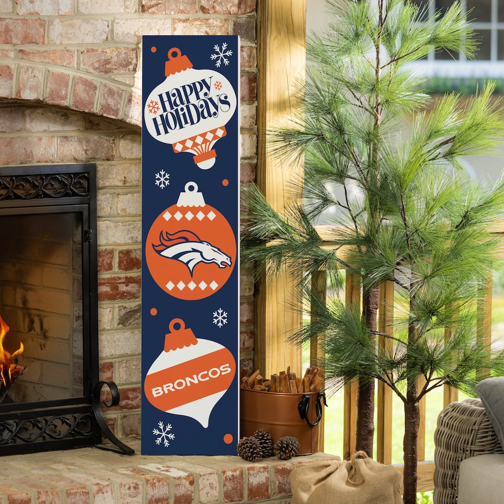47" Double Sided Seasonal Porch Leaner, Denver Broncos - 47" x 11.25"