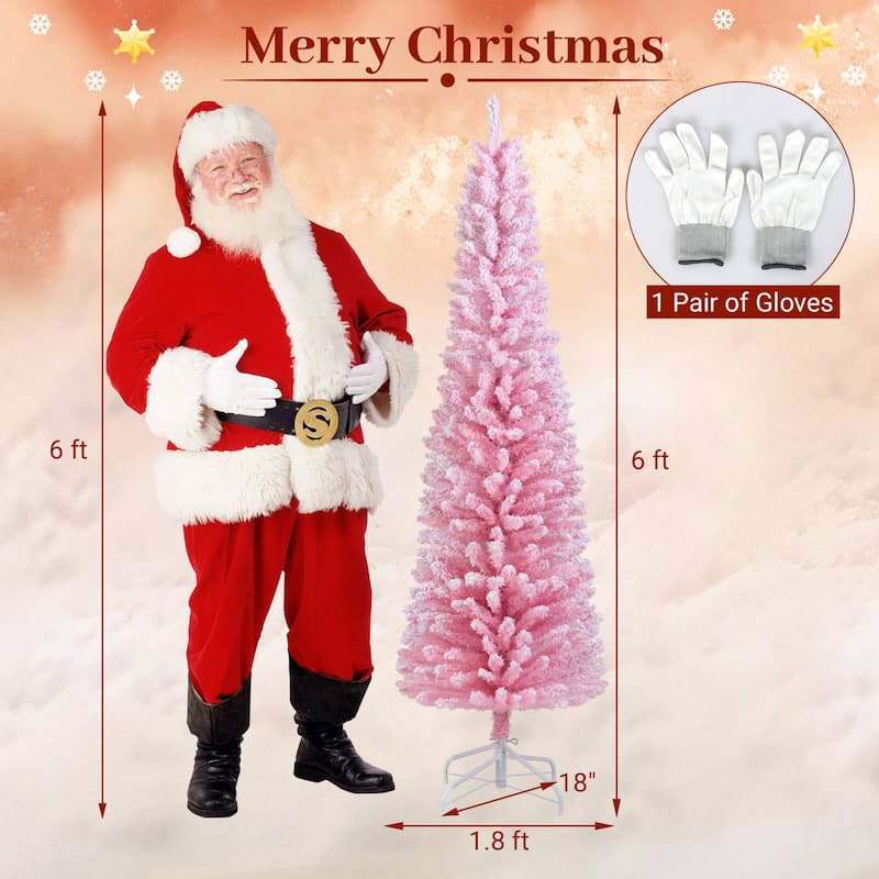 Costway 5/6 FT Artificial Christmas Tree with 328/460 Branch Tips & - See Details