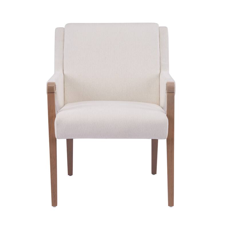 Christopher Knight Home - Set of 2 Mid-Century Modern Upholstered Dining Chair with Rubberwood Frame