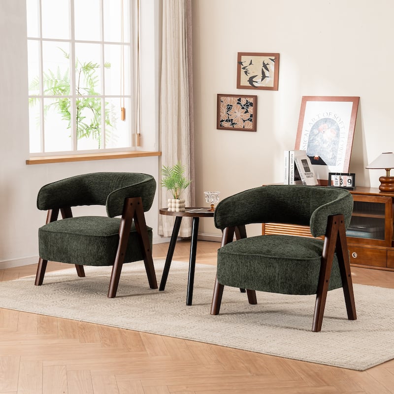 Accent Arm Chair Single Fabric Living Room Chair 27.56" W x 23.62" D x 27.95" H