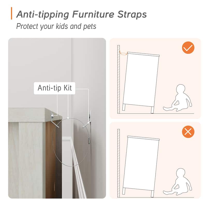 Rustic Wood Fireplace TV Stand with Mesh Barn Doors for Living Room