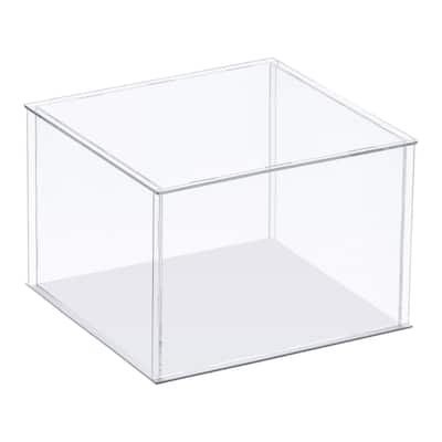 Display Case, Acrylic Box Assemble Dustproof Showcase for Collectibles - Clear