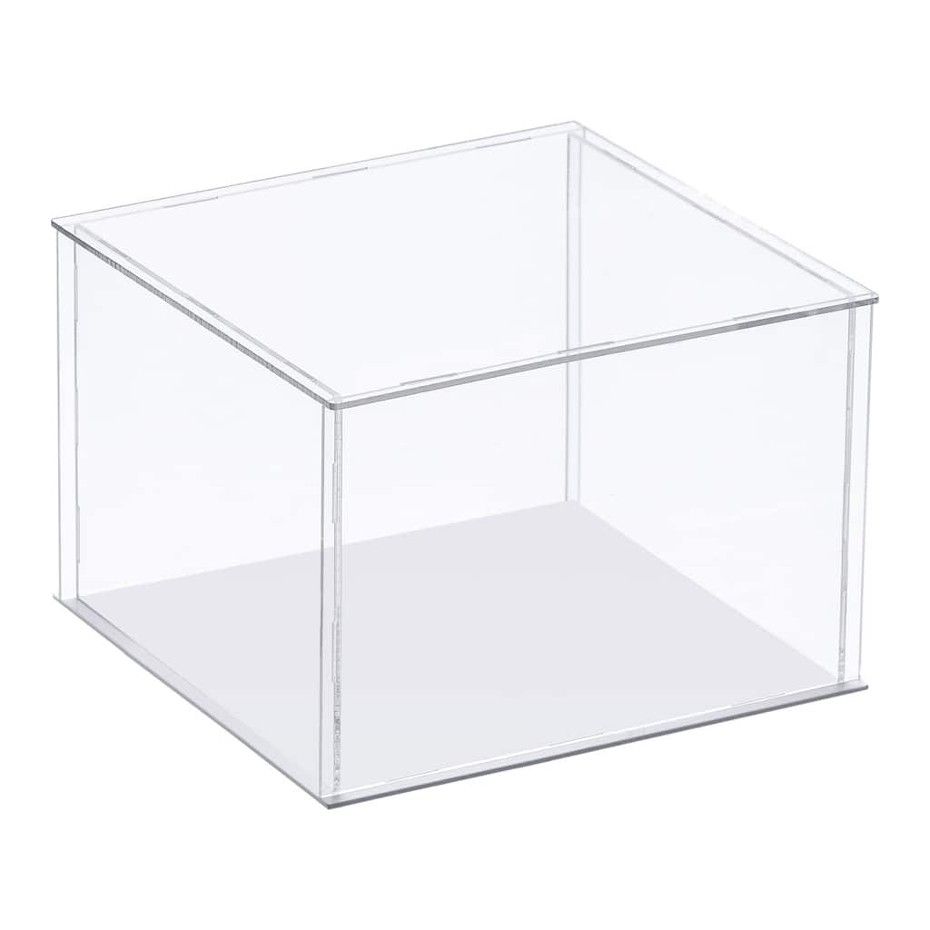 Display Case, Acrylic Box Assemble Dustproof Showcase for Collectibles - Clear