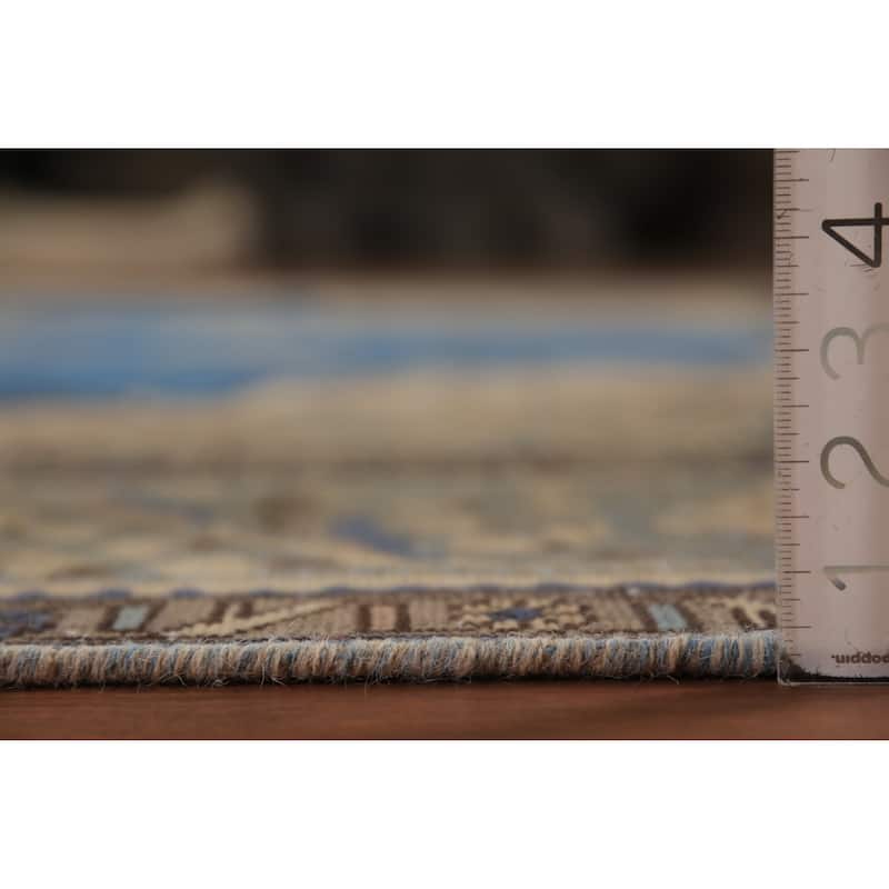 Blue Tabriz Persian Area Rug Handmade Traditional Wool Carpet - 9'7"x 12'3"