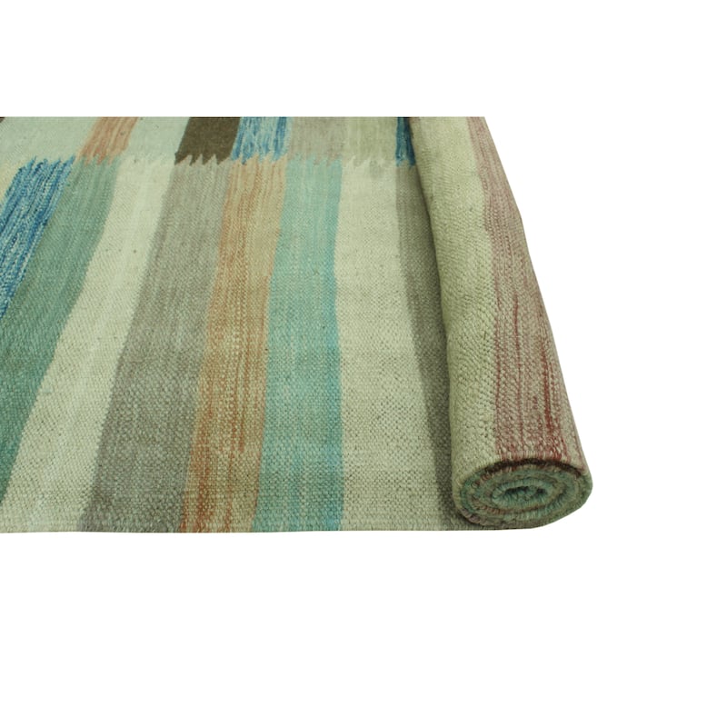 Noori Rug Sun Faded Flatweave Nezha Brown/Ivory Rug - 6'6" x 9'8"