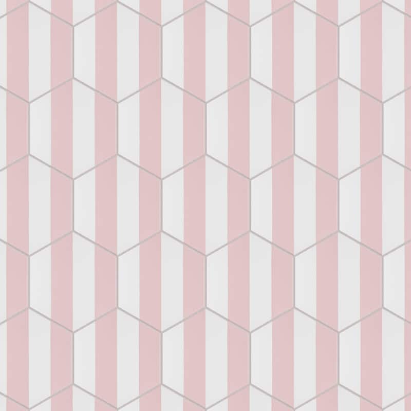 Merola Tile Porto Capri Hex Rose 8-5/8" x 9-7/8" Porcelain Floor and Wall Tile