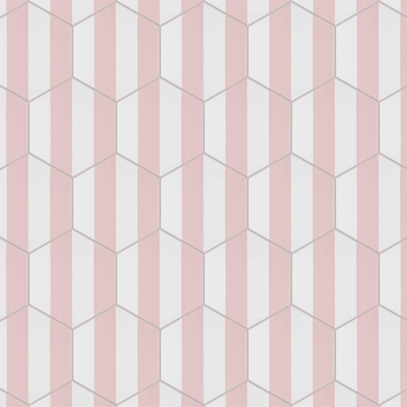 Merola Tile Porto Capri Hex Rose 8-5/8" x 9-7/8" Porcelain Floor and Wall Tile