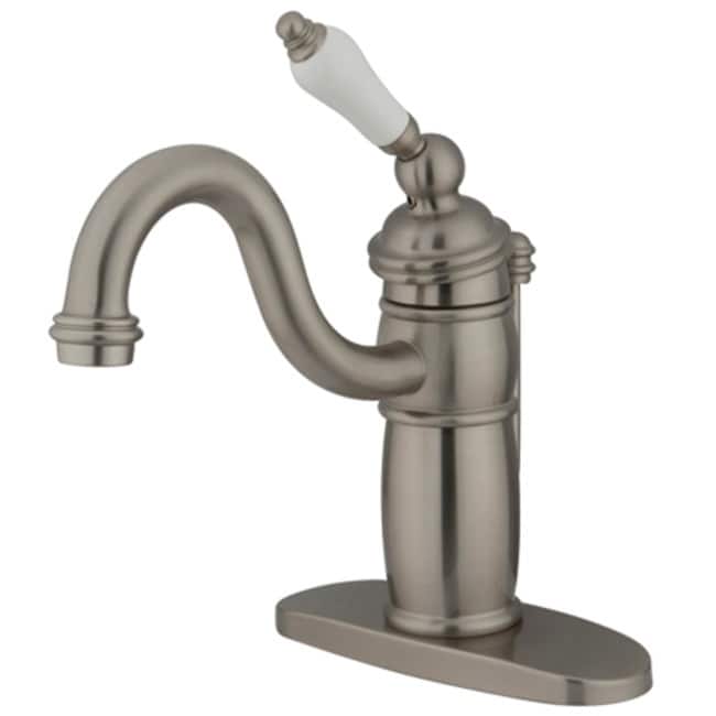 Kingston Brass Victorian Bathroom Faucet with Porcelain Lever Handle