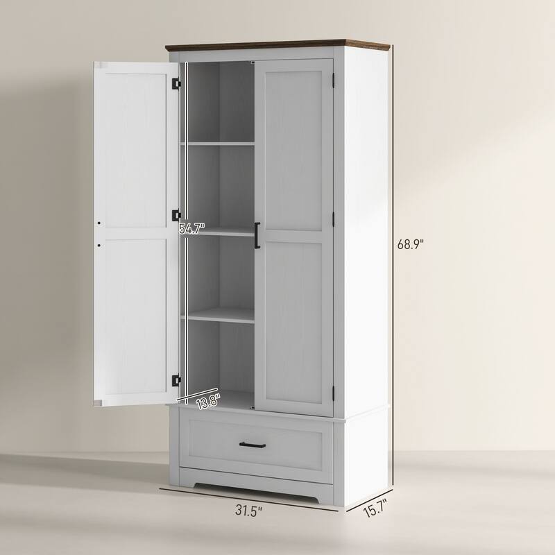 69" Farmhouse Pantry Cabinet