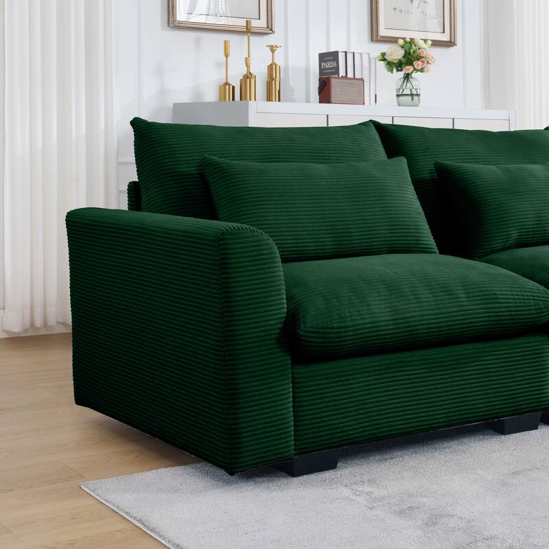 GDFStudio - Windsor Corduroy 2 Seater Sofa with Armrests