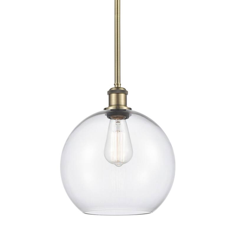 Innovations Lighting 516-1S-13-10 Athens Pendant Athens 10" Wide - Clear / Antique Brass